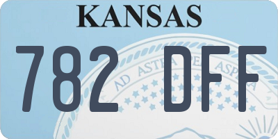 KS license plate 782DFF