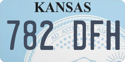 KS license plate 782DFH