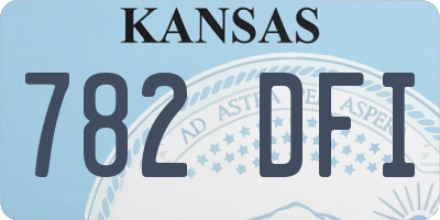 KS license plate 782DFI