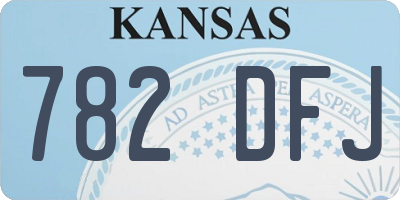 KS license plate 782DFJ