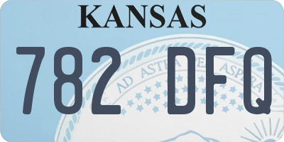 KS license plate 782DFQ