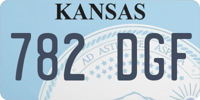 KS license plate 782DGF