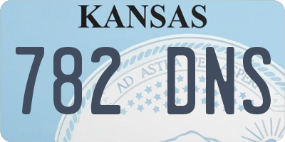 KS license plate 782DNS