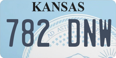 KS license plate 782DNW