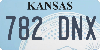 KS license plate 782DNX