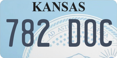 KS license plate 782DOC