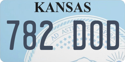 KS license plate 782DOD