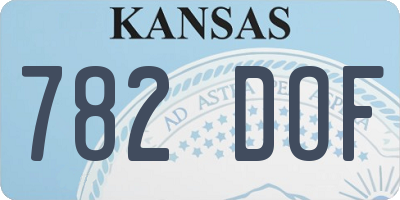 KS license plate 782DOF