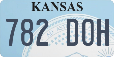 KS license plate 782DOH
