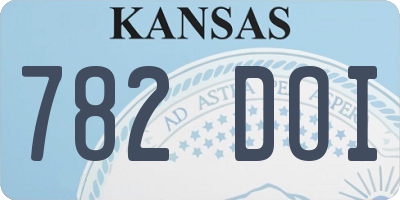 KS license plate 782DOI