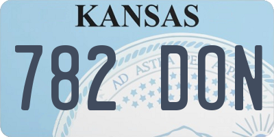 KS license plate 782DON
