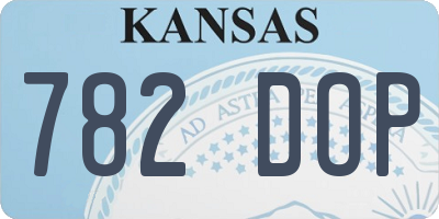 KS license plate 782DOP