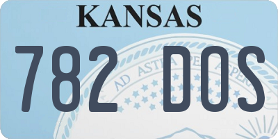 KS license plate 782DOS