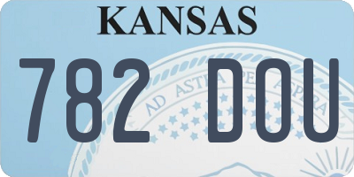 KS license plate 782DOU
