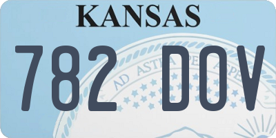 KS license plate 782DOV