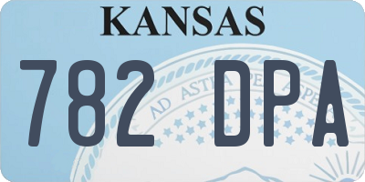 KS license plate 782DPA