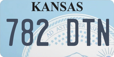 KS license plate 782DTN