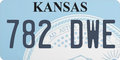 KS license plate 782DWE