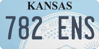 KS license plate 782ENS