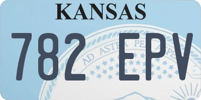 KS license plate 782EPV