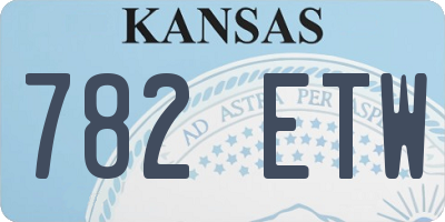 KS license plate 782ETW