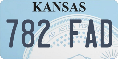 KS license plate 782FAD