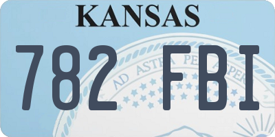 KS license plate 782FBI