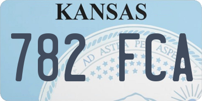 KS license plate 782FCA