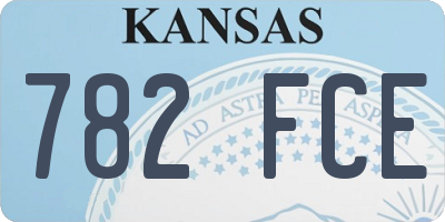 KS license plate 782FCE