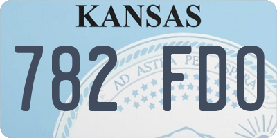 KS license plate 782FDO