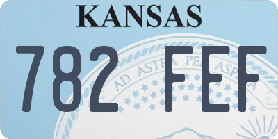 KS license plate 782FEF