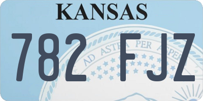 KS license plate 782FJZ
