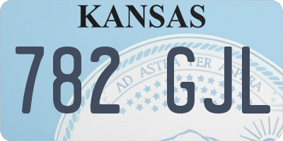KS license plate 782GJL