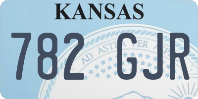 KS license plate 782GJR