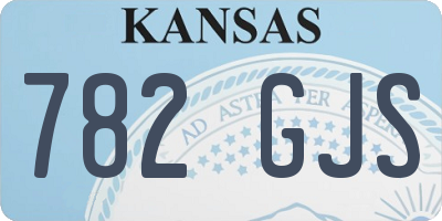 KS license plate 782GJS