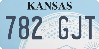 KS license plate 782GJT