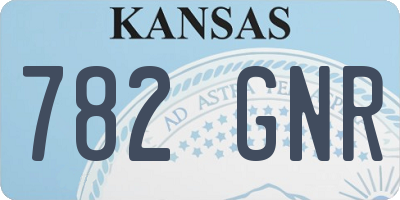 KS license plate 782GNR