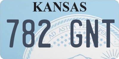 KS license plate 782GNT