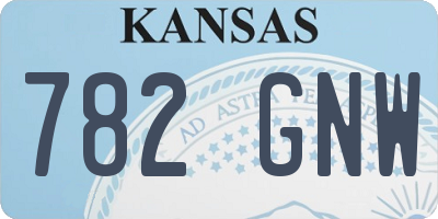 KS license plate 782GNW