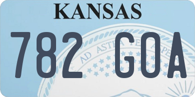 KS license plate 782GOA