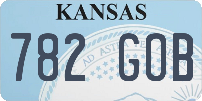 KS license plate 782GOB