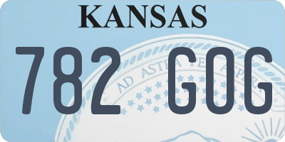 KS license plate 782GOG