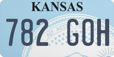 KS license plate 782GOH