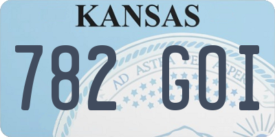 KS license plate 782GOI
