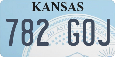 KS license plate 782GOJ