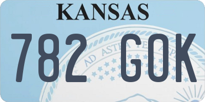 KS license plate 782GOK