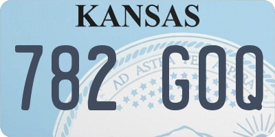 KS license plate 782GOQ