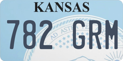 KS license plate 782GRM