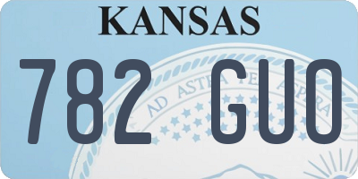KS license plate 782GUO