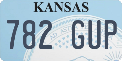 KS license plate 782GUP